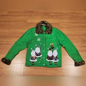 Green Santa Sweater